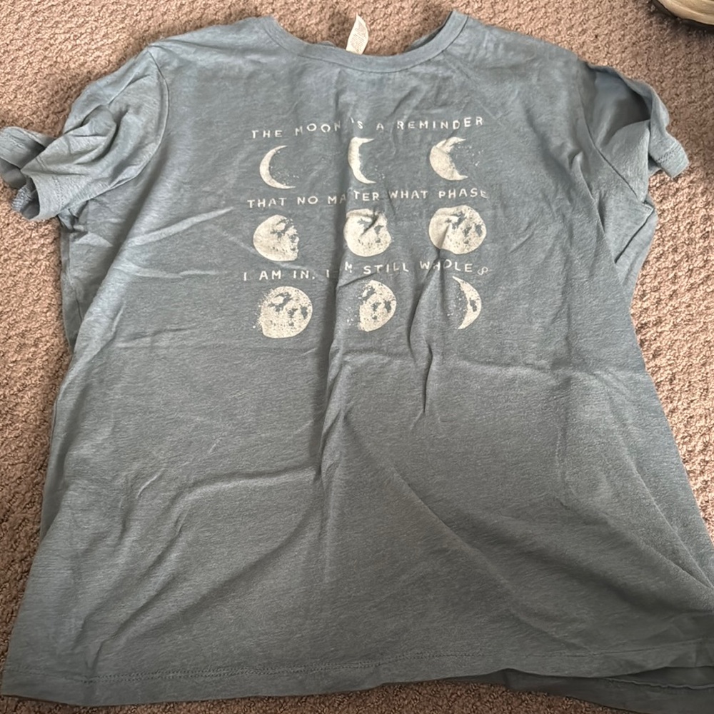 Moon Phase Graphic Tee in Gray